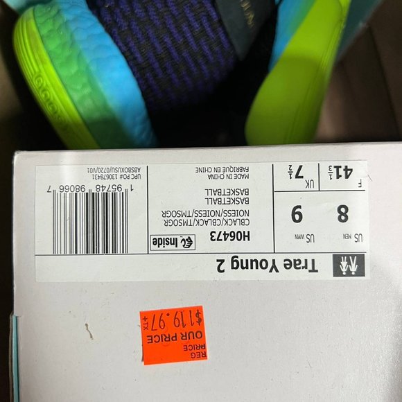 Adidas Trae Young 2 Basketball Shoes Men Black/ Blue /Green H06473‎